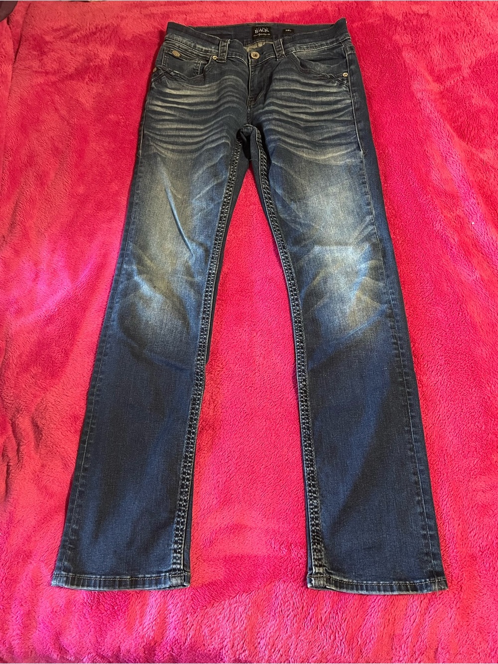 Buckle Men's Dark Blue Slim Straight Jeans